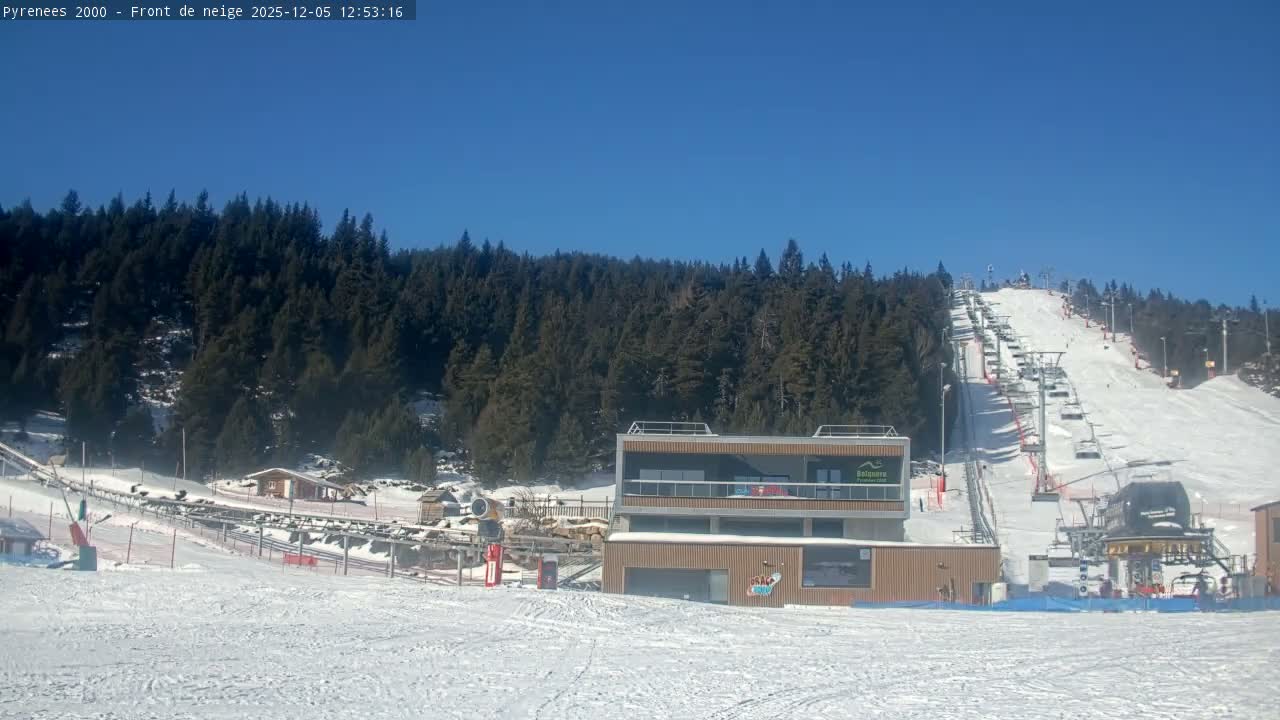 Bolquere, Pyrenees 2000  Ski Center & Ski Slopes Live Cam - Prades, Pyrenees-Orientales, Occitanie, France