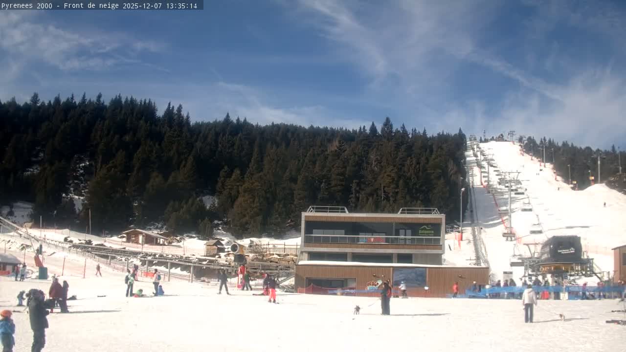 Bolquere, Pyrenees 2000  Ski Center & Ski Slopes Live Cam - Prades, Pyrenees-Orientales, Occitanie, France