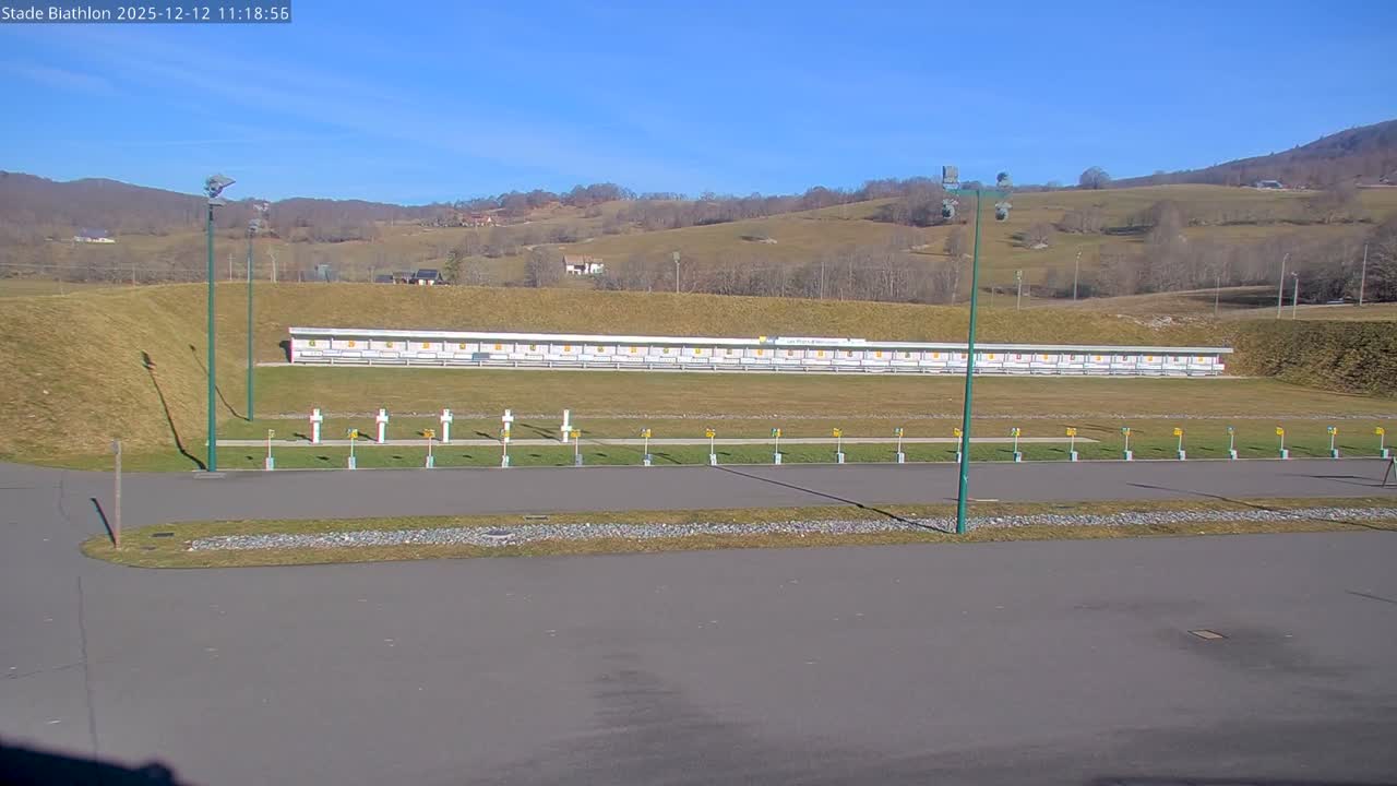 Haut-Valromey, Plateau de Retord, Stade de Biathlon Des Plans d'Hotonnes (Plans d'Hotonnes Biathlon Stadium) Live Cam - Belley, Ain, Auvergne-Rhône-Alpes, France