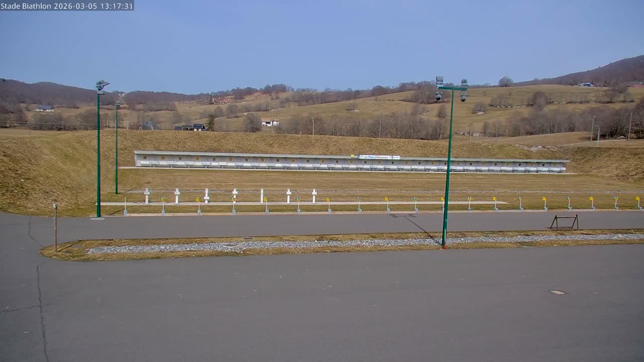 Haut-Valromey, Plateau de Retord, Stade de Biathlon Des Plans d'Hotonnes (Plans d'Hotonnes Biathlon Stadium) Live Cam - Belley, Ain, Auvergne-Rhône-Alpes, France