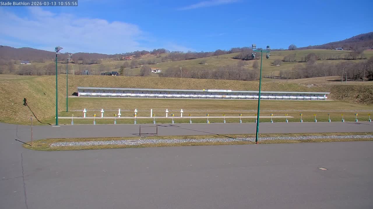 Haut-Valromey, Plateau de Retord, Stade de Biathlon Des Plans d'Hotonnes (Plans d'Hotonnes Biathlon Stadium) Live Cam - Belley, Ain, Auvergne-Rhône-Alpes, France