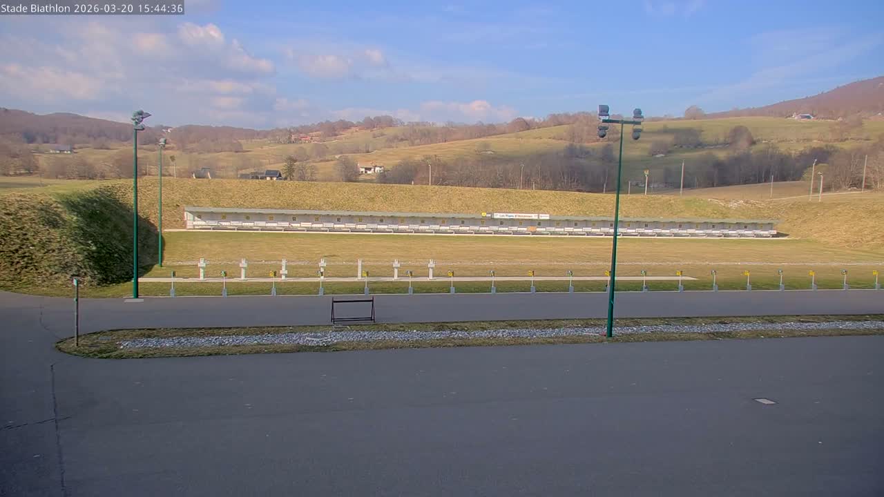 Haut-Valromey, Plateau de Retord, Stade de Biathlon Des Plans d'Hotonnes (Plans d'Hotonnes Biathlon Stadium) Live Cam - Belley, Ain, Auvergne-Rhône-Alpes, France