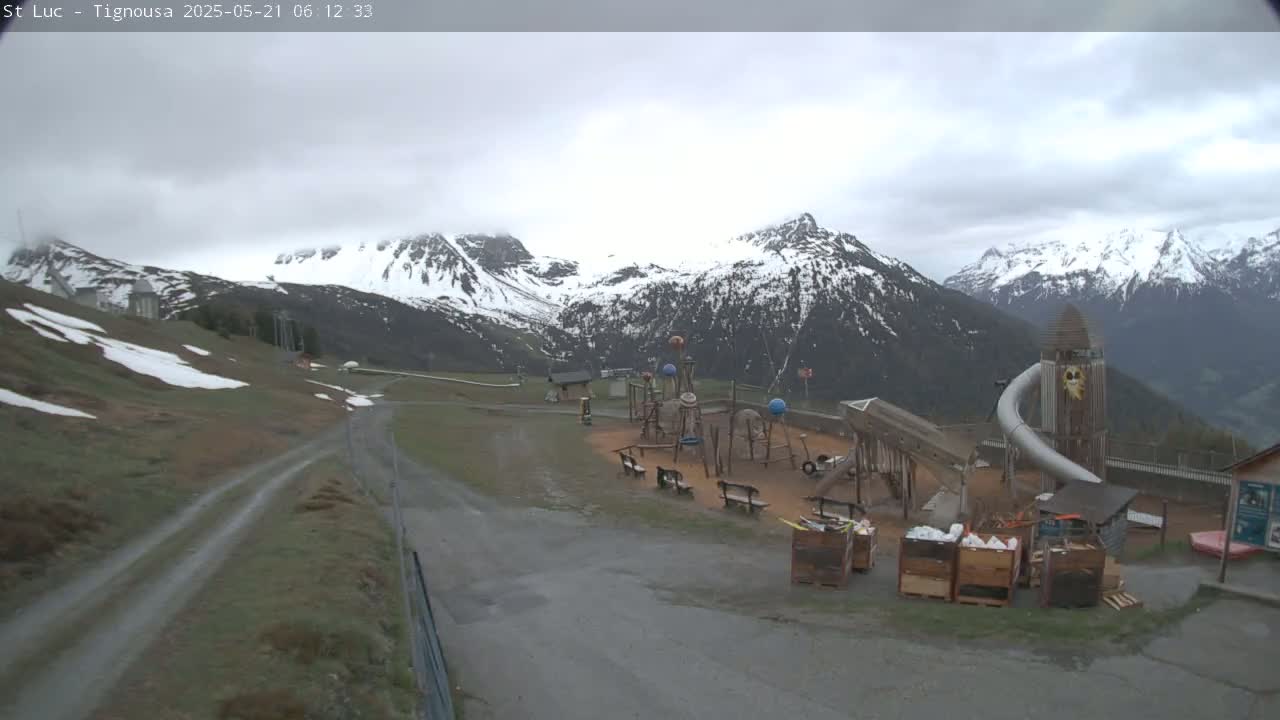 Saint Luc, Tignousa & Swiss Alps View  Live Cam - Anniviers, Sierre, Valais, Switzerland