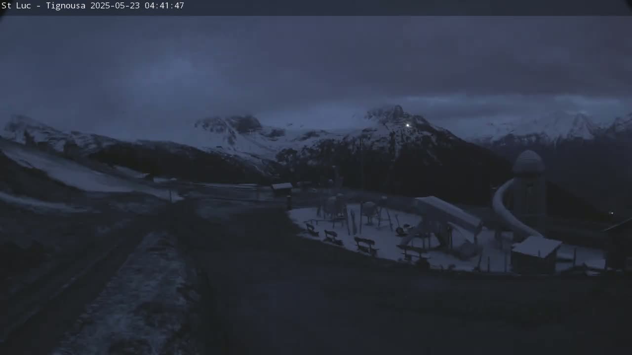 Saint Luc, Tignousa & Swiss Alps View  Live Cam - Anniviers, Sierre, Valais, Switzerland