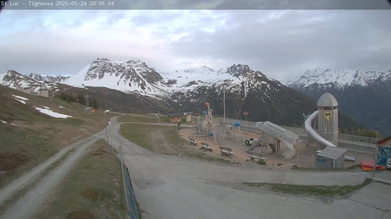 Saint Luc, Tignousa & Swiss Alps View  Live Cam - Anniviers, Sierre, Valais, Switzerland