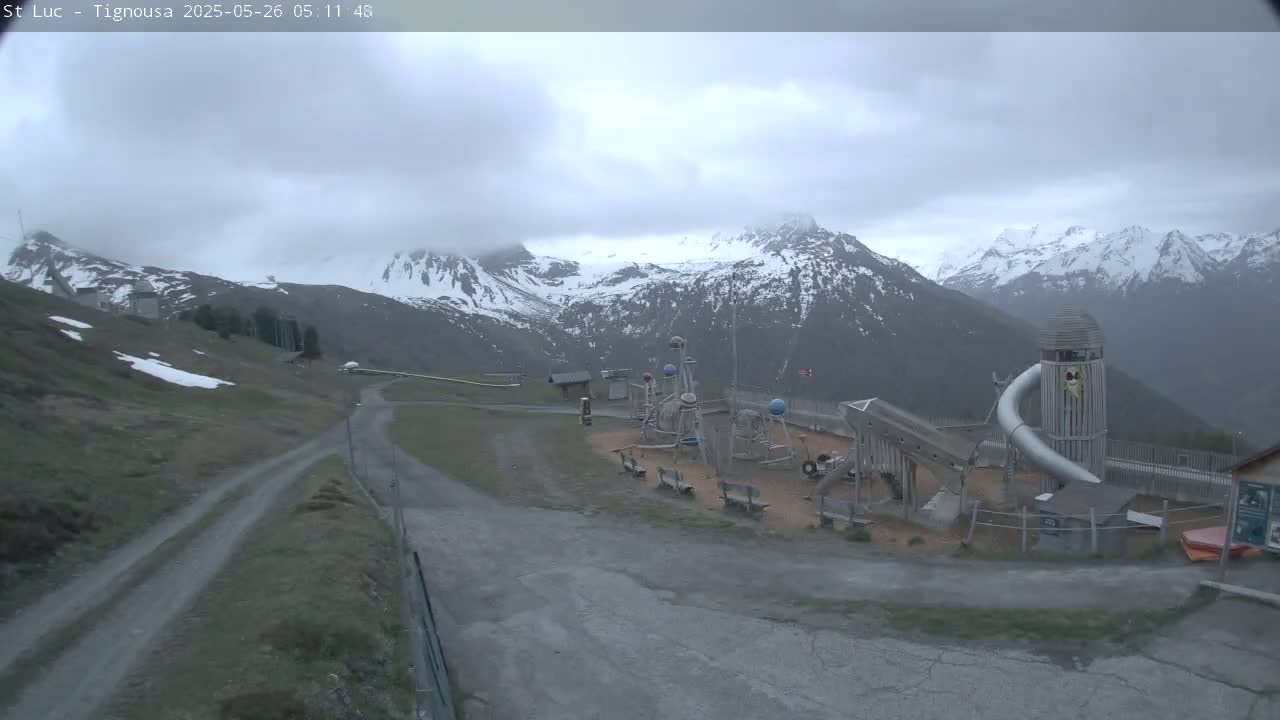 Saint Luc, Tignousa & Swiss Alps View  Live Cam - Anniviers, Sierre, Valais, Switzerland
