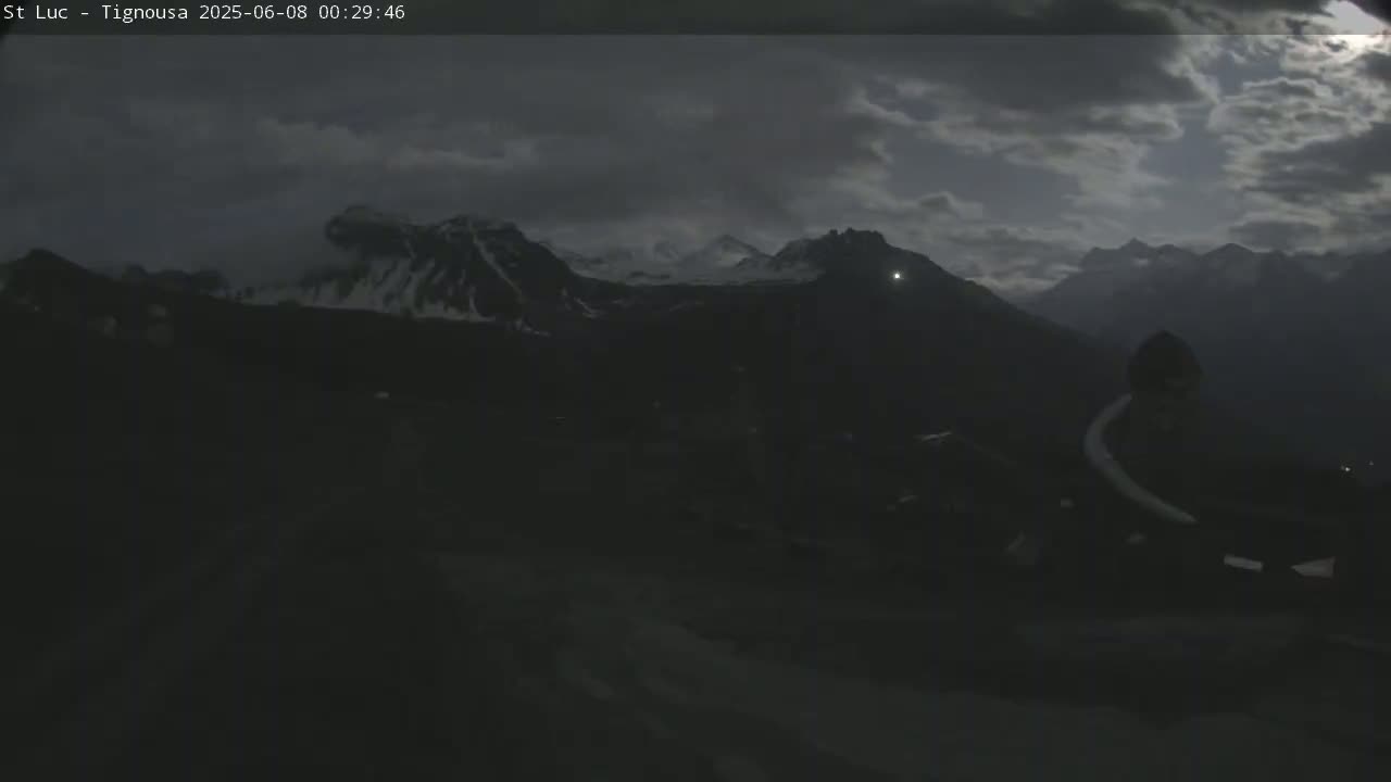 Saint Luc, Tignousa & Swiss Alps View  Live Cam - Anniviers, Sierre, Valais, Switzerland