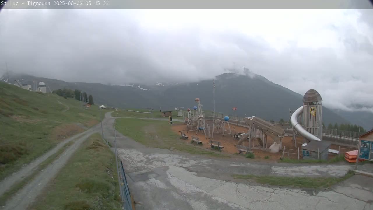 Saint Luc, Tignousa & Swiss Alps View  Live Cam - Anniviers, Sierre, Valais, Switzerland