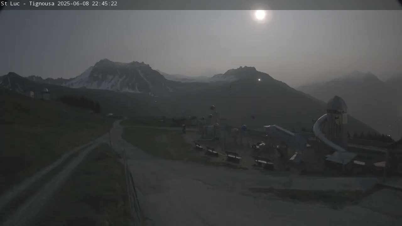 Saint Luc, Tignousa & Swiss Alps View  Live Cam - Anniviers, Sierre, Valais, Switzerland