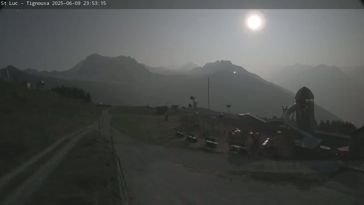 Saint Luc, Tignousa & Swiss Alps View  Live Cam - Anniviers, Sierre, Valais, Switzerland