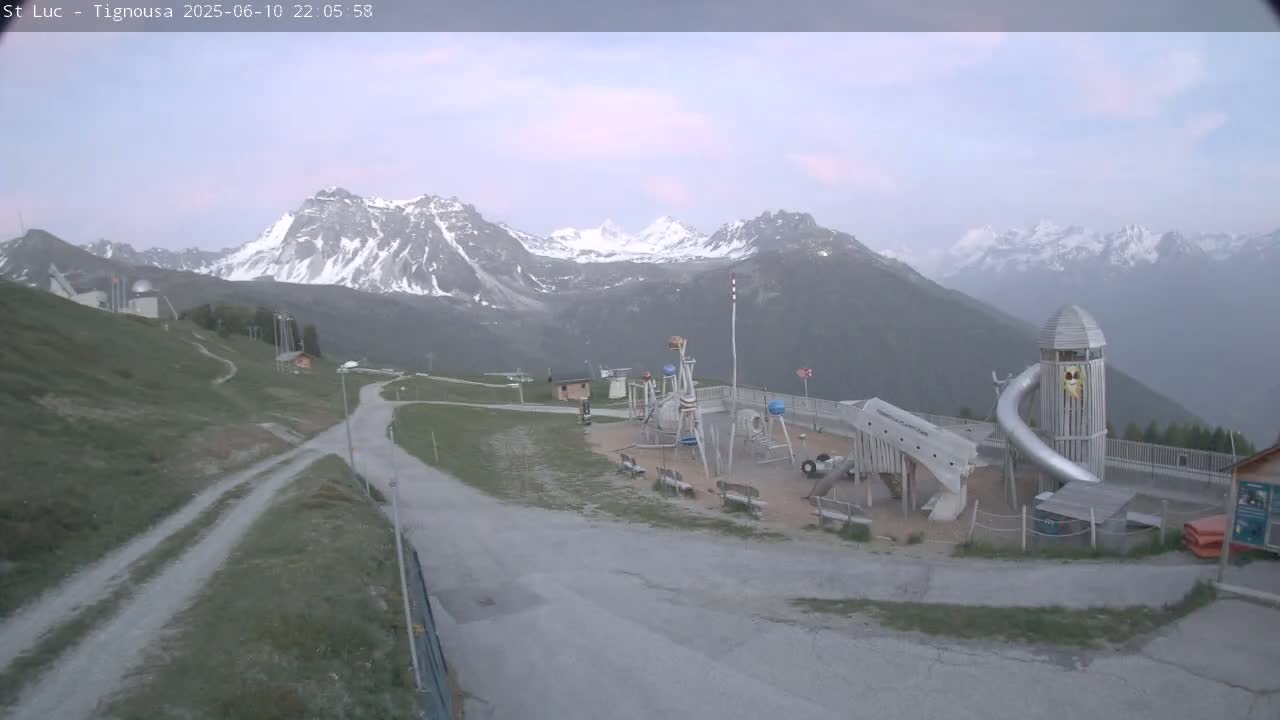 Saint Luc, Tignousa & Swiss Alps View  Live Cam - Anniviers, Sierre, Valais, Switzerland