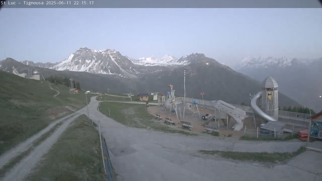 Saint Luc, Tignousa & Swiss Alps View  Live Cam - Anniviers, Sierre, Valais, Switzerland