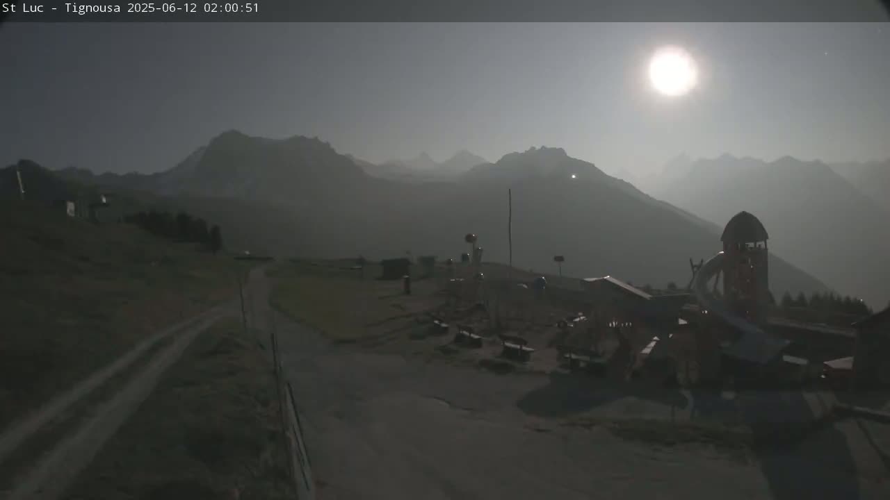 Saint Luc, Tignousa & Swiss Alps View  Live Cam - Anniviers, Sierre, Valais, Switzerland