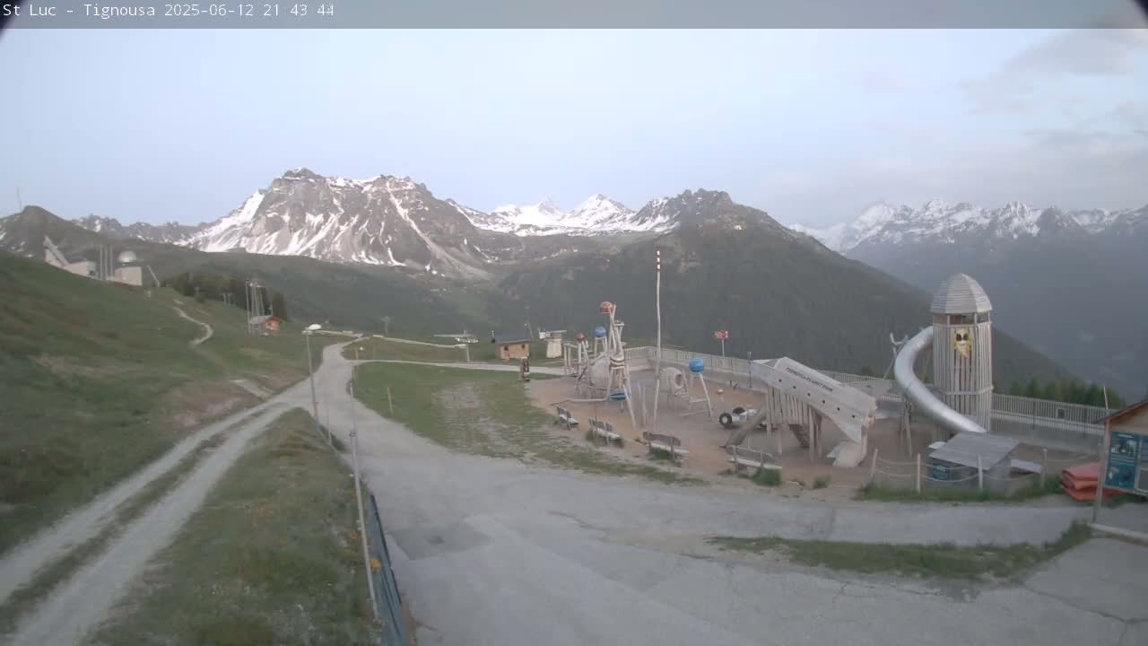 Saint Luc, Tignousa & Swiss Alps View  Live Cam - Anniviers, Sierre, Valais, Switzerland