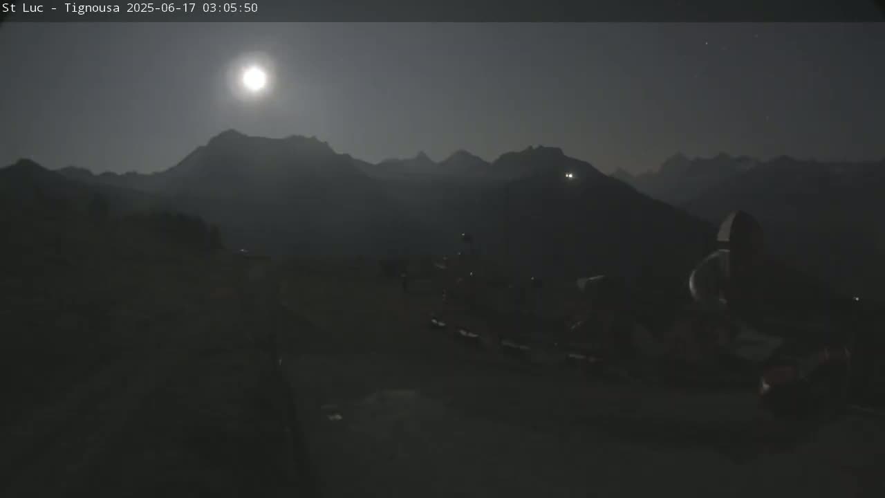 Saint Luc, Tignousa & Swiss Alps View  Live Cam - Anniviers, Sierre, Valais, Switzerland