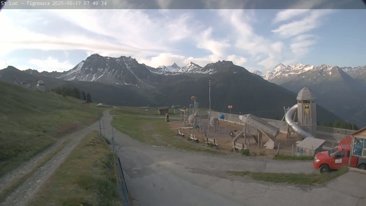 Saint Luc, Tignousa & Swiss Alps View  Live Cam - Anniviers, Sierre, Valais, Switzerland