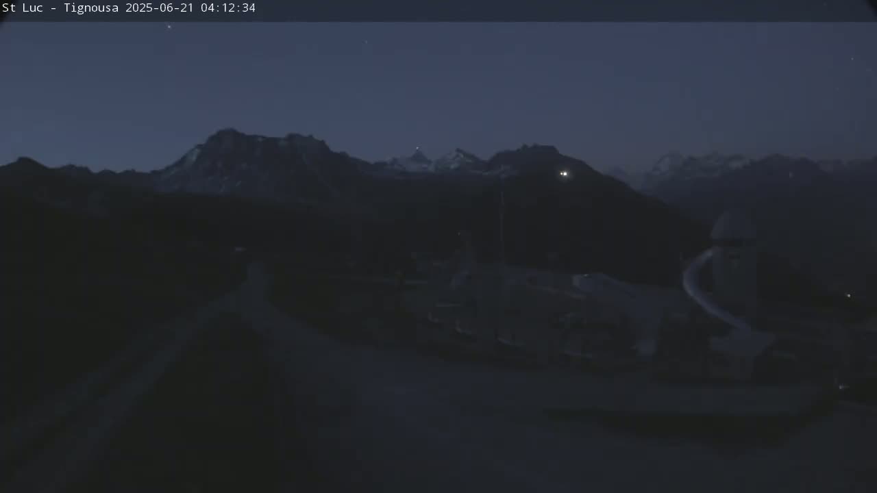 Saint Luc, Tignousa & Swiss Alps View  Live Cam - Anniviers, Sierre, Valais, Switzerland