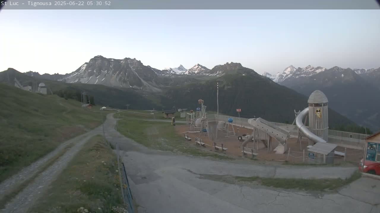 Saint Luc, Tignousa & Swiss Alps View  Live Cam - Anniviers, Sierre, Valais, Switzerland