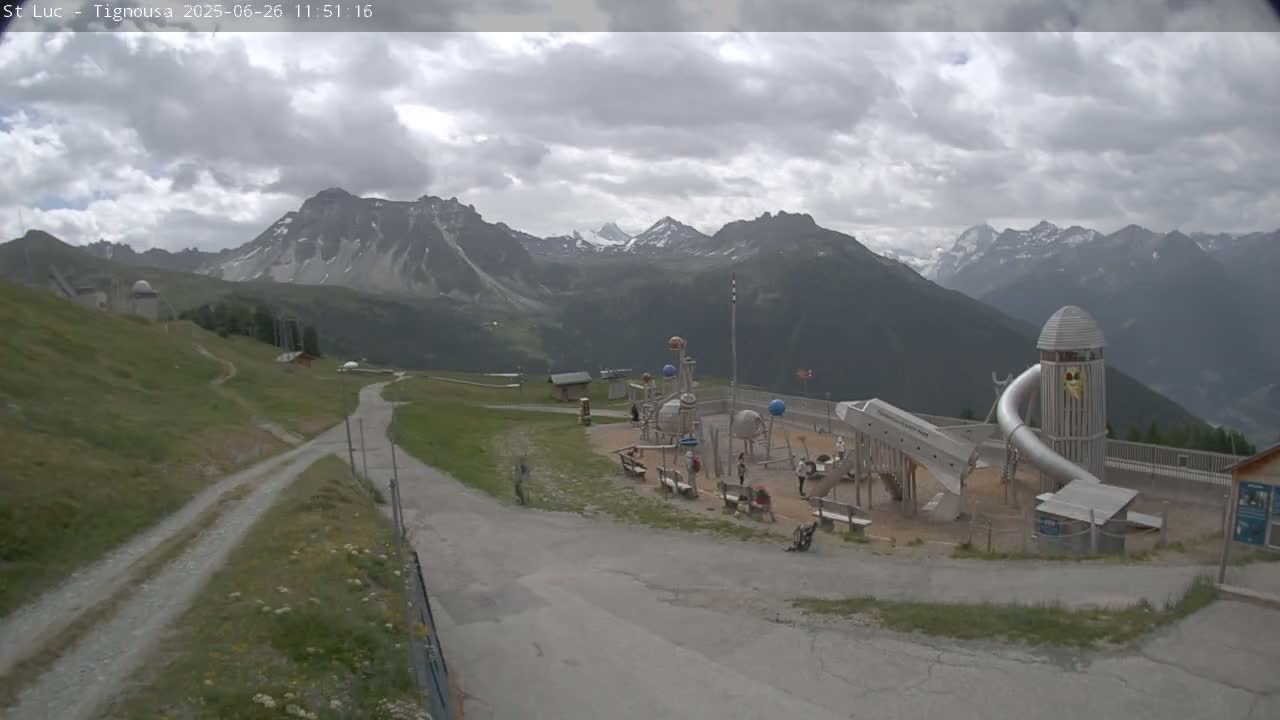 Saint Luc, Tignousa & Swiss Alps View  Live Cam - Anniviers, Sierre, Valais, Switzerland