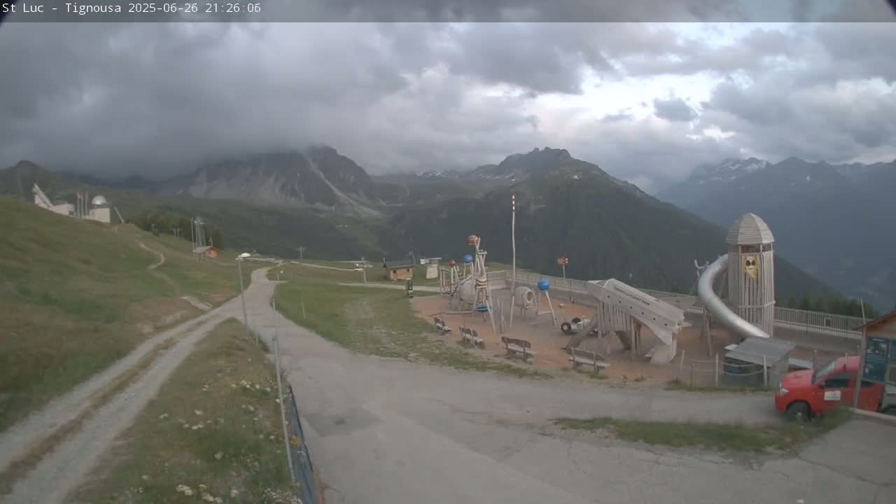 Saint Luc, Tignousa & Swiss Alps View  Live Cam - Anniviers, Sierre, Valais, Switzerland