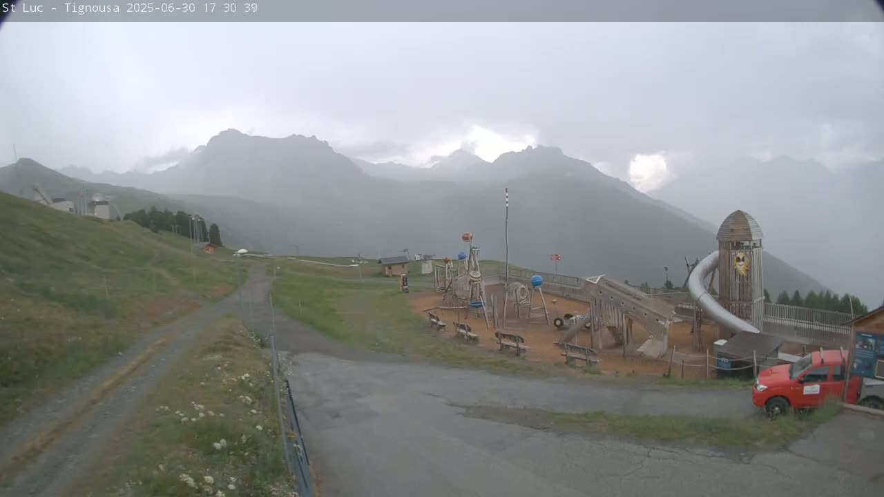Saint Luc, Tignousa & Swiss Alps View  Live Cam - Anniviers, Sierre, Valais, Switzerland