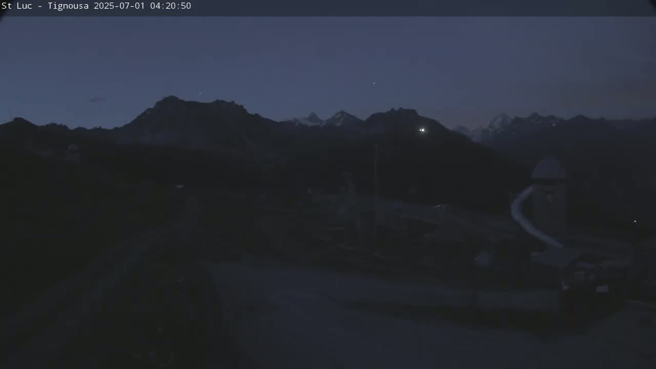 Saint Luc, Tignousa & Swiss Alps View  Live Cam - Anniviers, Sierre, Valais, Switzerland