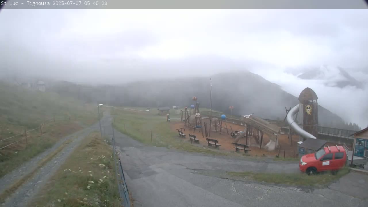 Saint Luc, Tignousa & Swiss Alps View  Live Cam - Anniviers, Sierre, Valais, Switzerland