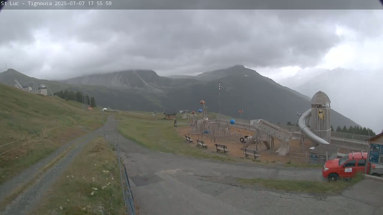 Saint Luc, Tignousa & Swiss Alps View  Live Cam - Anniviers, Sierre, Valais, Switzerland