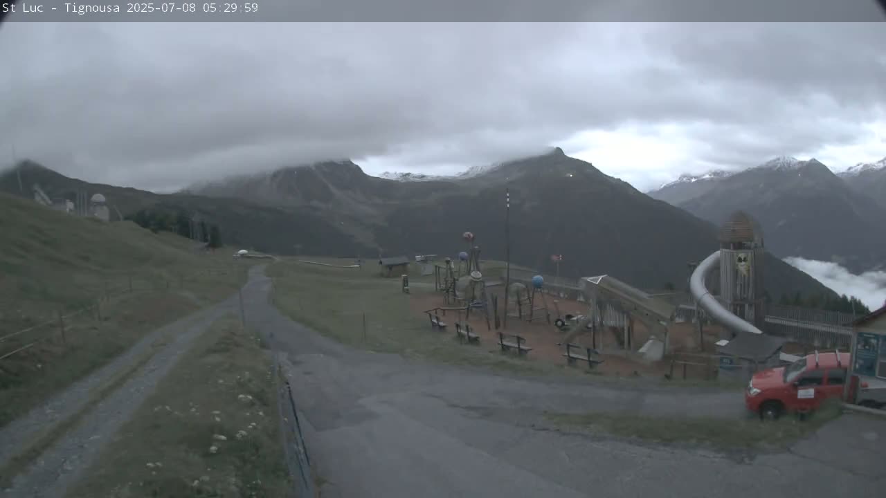 Saint Luc, Tignousa & Swiss Alps View  Live Cam - Anniviers, Sierre, Valais, Switzerland