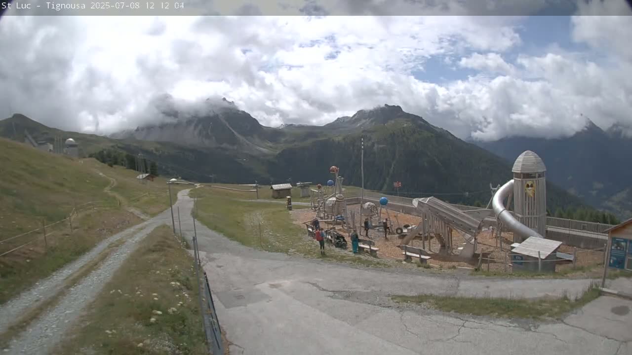 Saint Luc, Tignousa & Swiss Alps View  Live Cam - Anniviers, Sierre, Valais, Switzerland