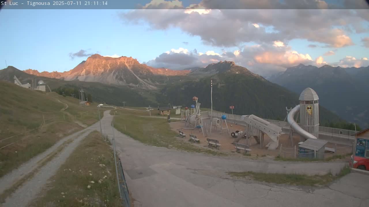 Saint Luc, Tignousa & Swiss Alps View  Live Cam - Anniviers, Sierre, Valais, Switzerland