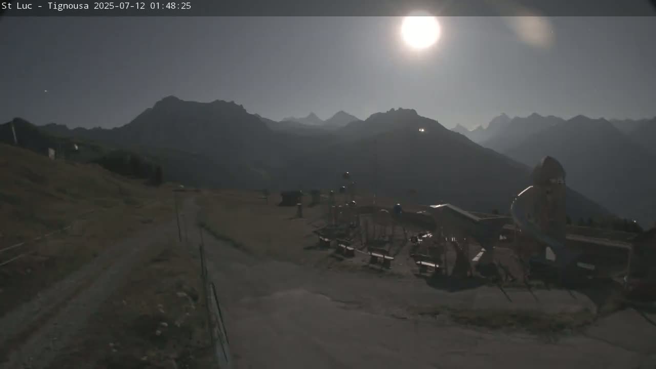 Saint Luc, Tignousa & Swiss Alps View  Live Cam - Anniviers, Sierre, Valais, Switzerland