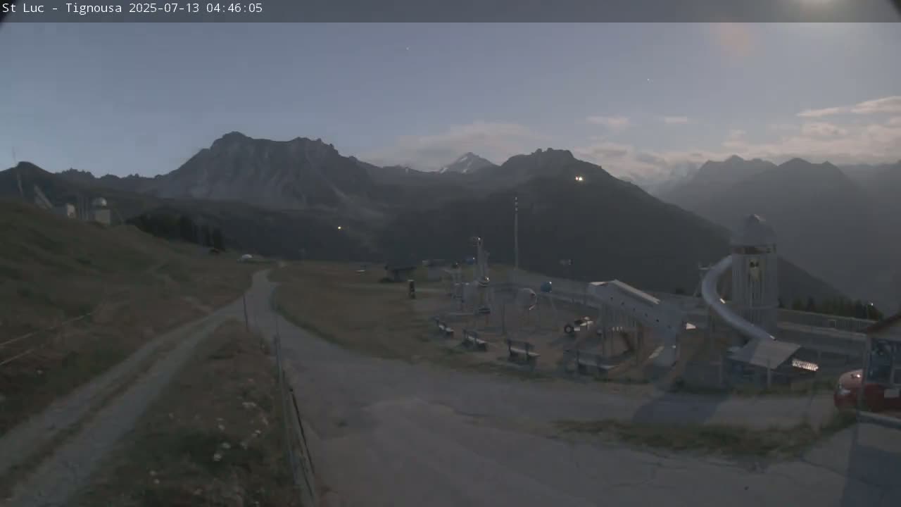 Saint Luc, Tignousa & Swiss Alps View  Live Cam - Anniviers, Sierre, Valais, Switzerland
