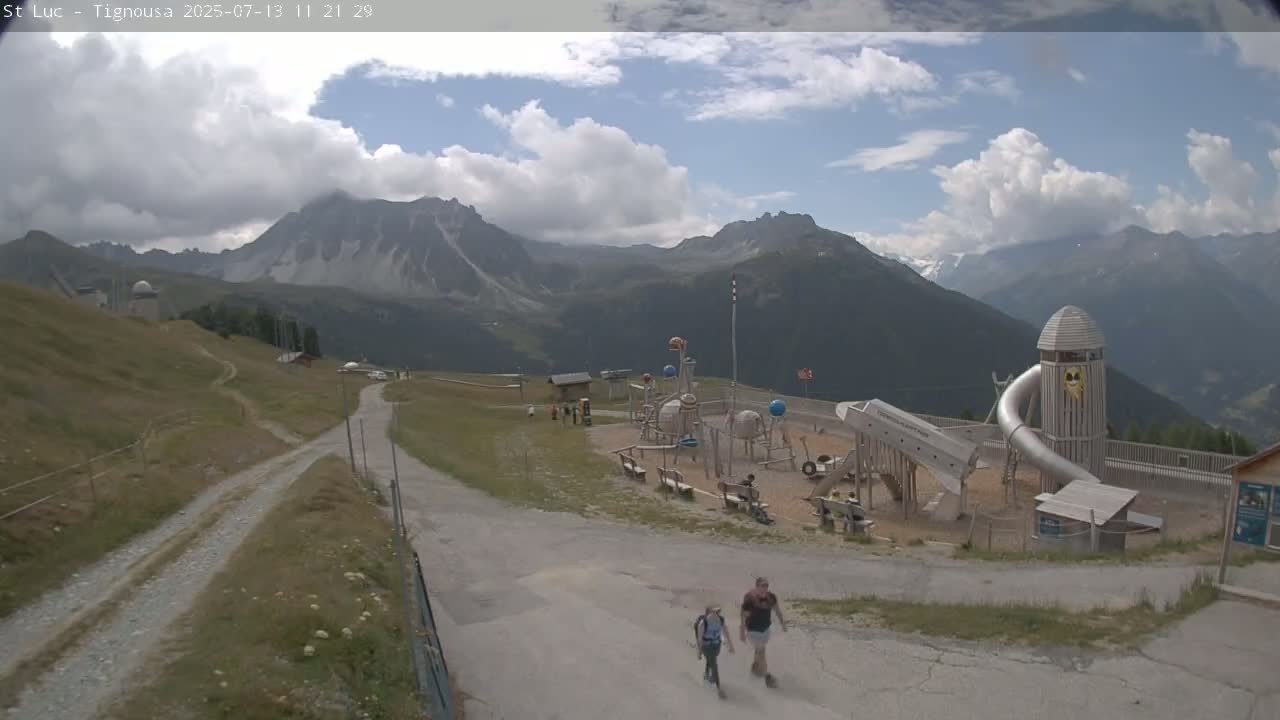 Saint Luc, Tignousa & Swiss Alps View  Live Cam - Anniviers, Sierre, Valais, Switzerland