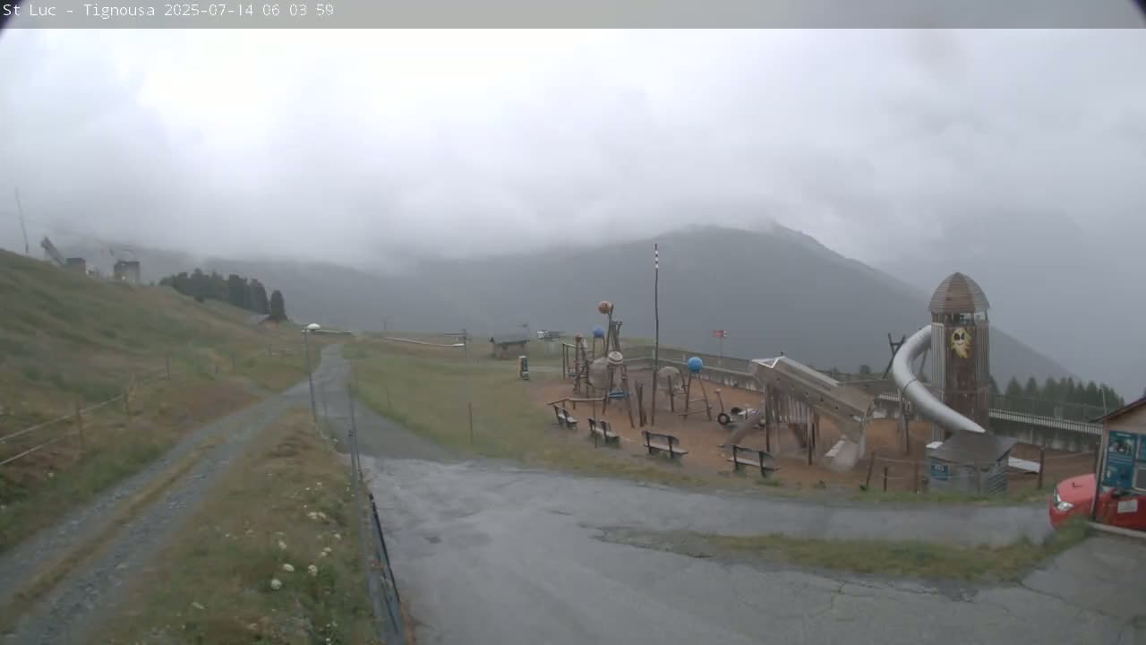 Saint Luc, Tignousa & Swiss Alps View  Live Cam - Anniviers, Sierre, Valais, Switzerland