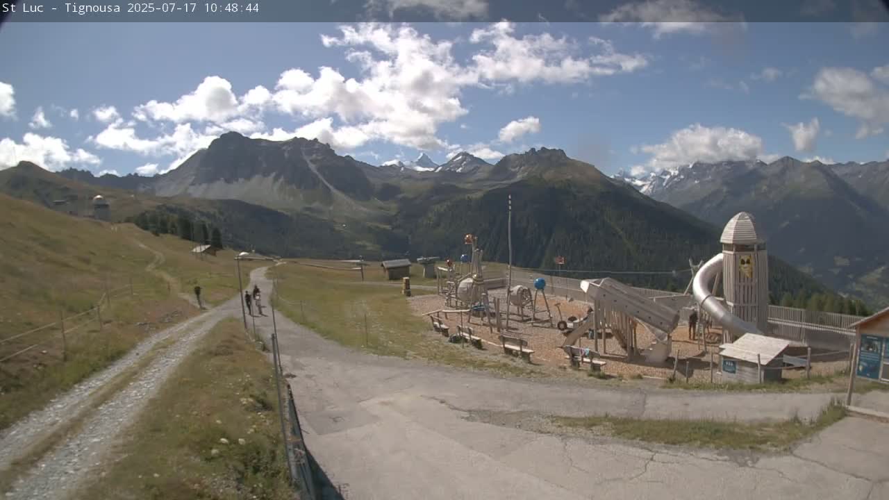 Saint Luc, Tignousa & Swiss Alps View  Live Cam - Anniviers, Sierre, Valais, Switzerland