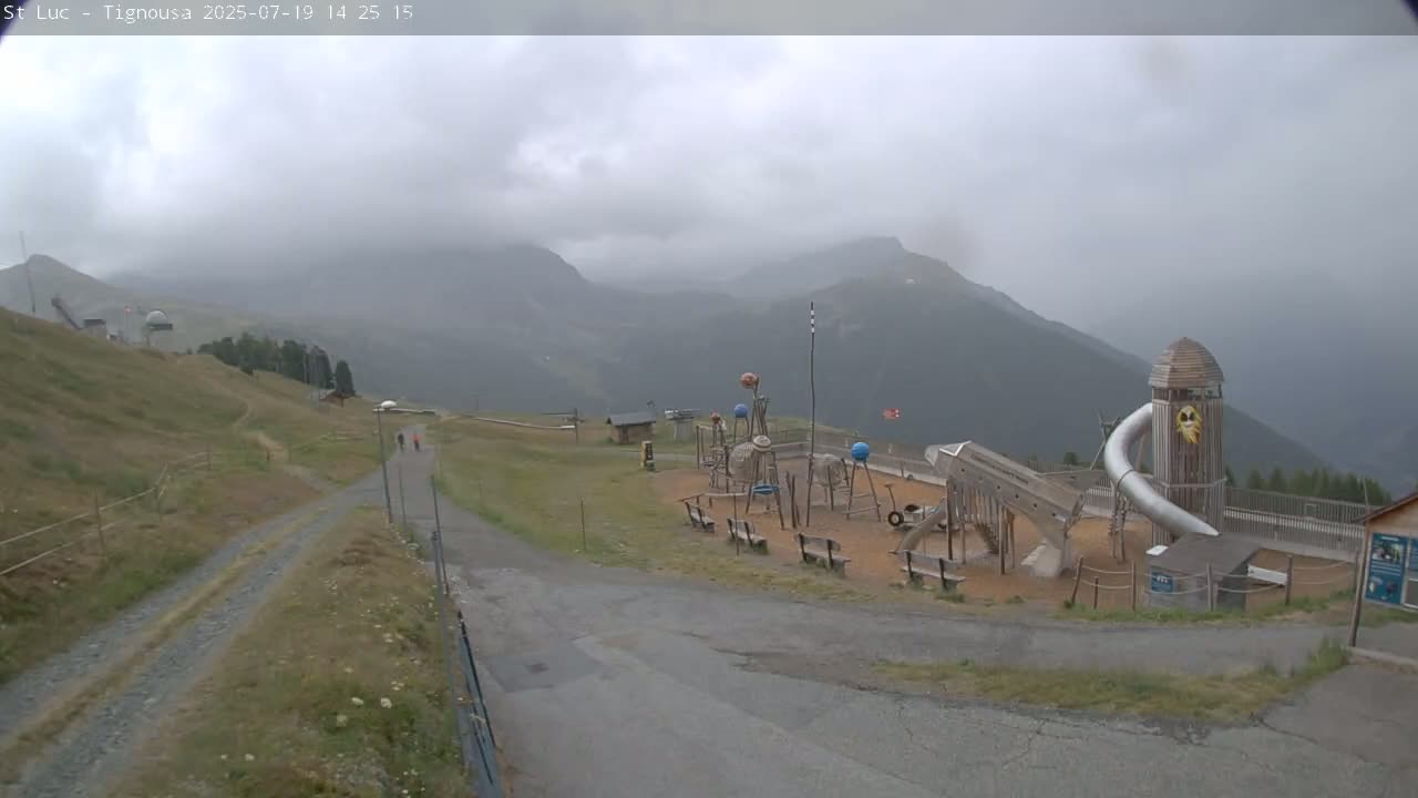 Saint Luc, Tignousa & Swiss Alps View  Live Cam - Anniviers, Sierre, Valais, Switzerland