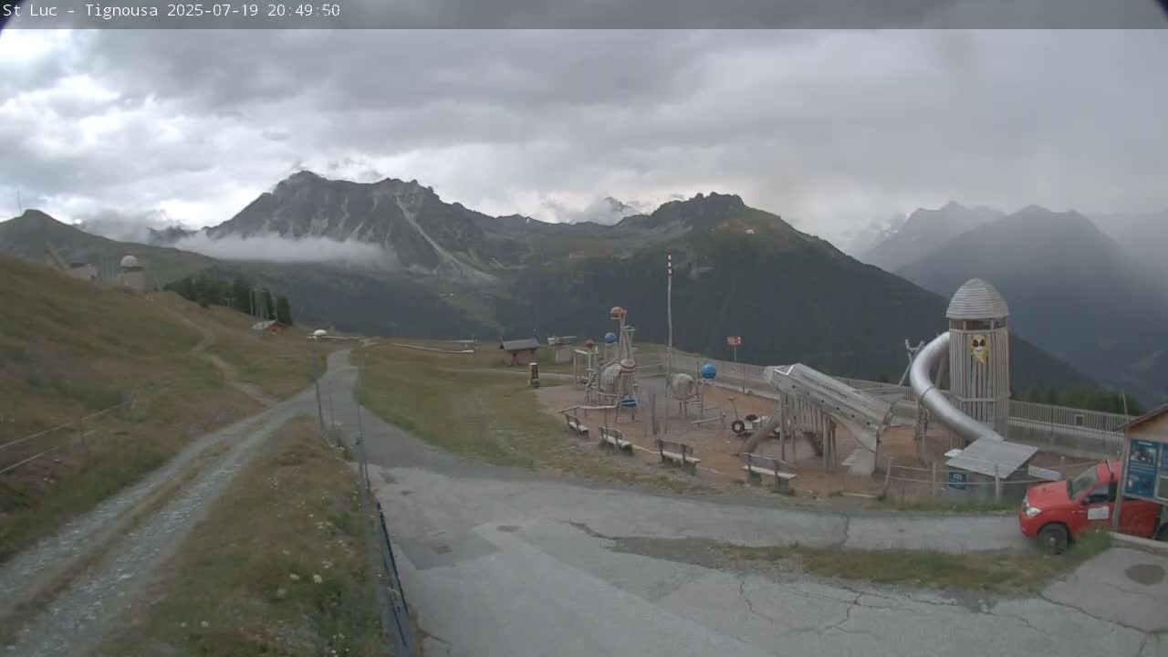 Saint Luc, Tignousa & Swiss Alps View  Live Cam - Anniviers, Sierre, Valais, Switzerland