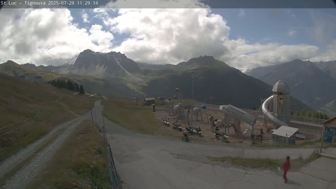 Saint Luc, Tignousa & Swiss Alps View  Live Cam - Anniviers, Sierre, Valais, Switzerland