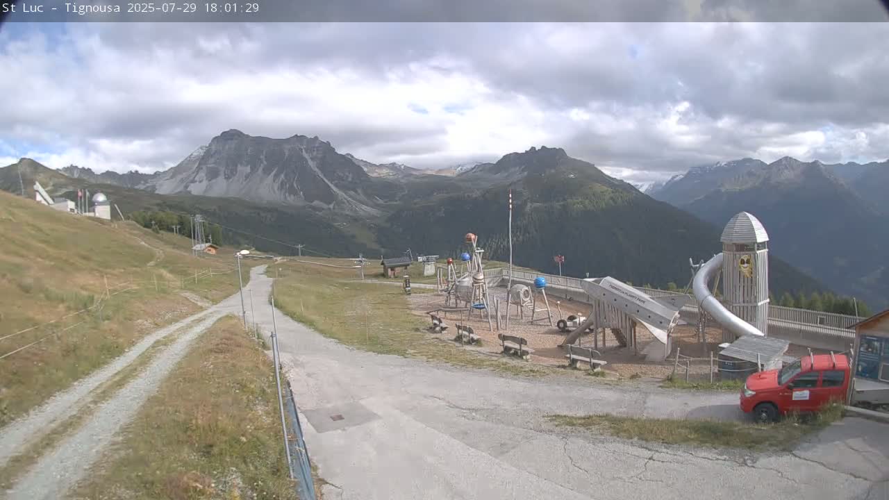 Saint Luc, Tignousa & Swiss Alps View  Live Cam - Anniviers, Sierre, Valais, Switzerland