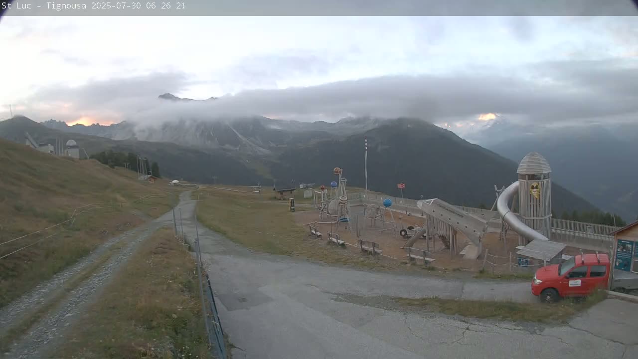 Saint Luc, Tignousa & Swiss Alps View  Live Cam - Anniviers, Sierre, Valais, Switzerland