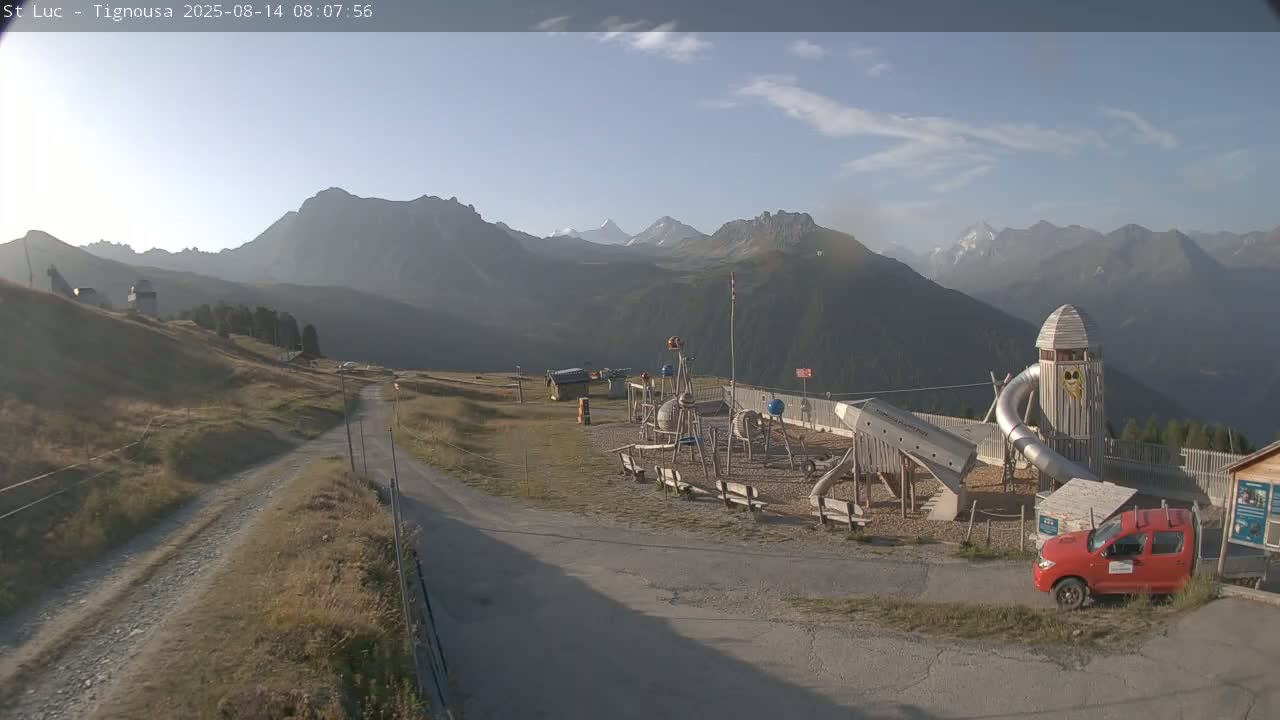 Saint Luc, Tignousa & Swiss Alps View  Live Cam - Anniviers, Sierre, Valais, Switzerland