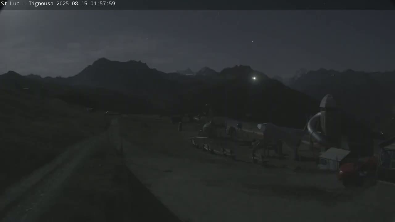 Saint Luc, Tignousa & Swiss Alps View  Live Cam - Anniviers, Sierre, Valais, Switzerland