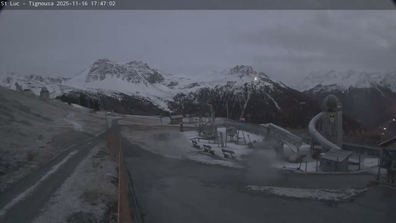 Saint Luc, Tignousa & Swiss Alps View  Live Cam - Anniviers, Sierre, Valais, Switzerland