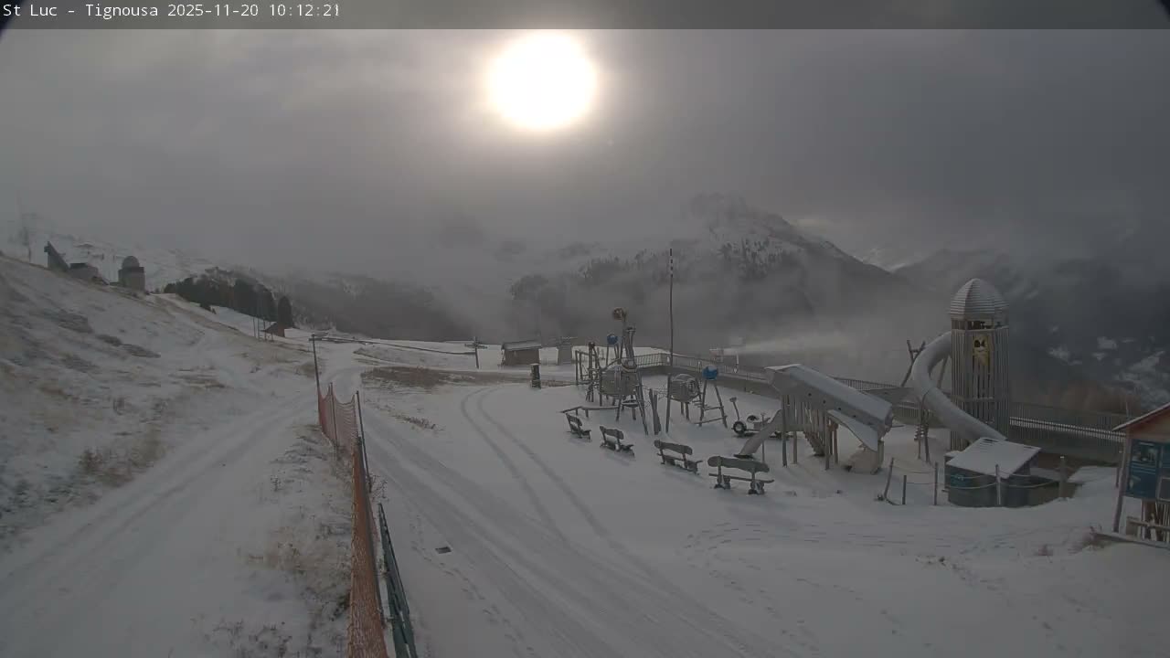 Saint Luc, Tignousa & Swiss Alps View  Live Cam - Anniviers, Sierre, Valais, Switzerland