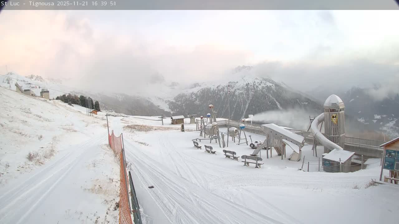 Saint Luc, Tignousa & Swiss Alps View  Live Cam - Anniviers, Sierre, Valais, Switzerland