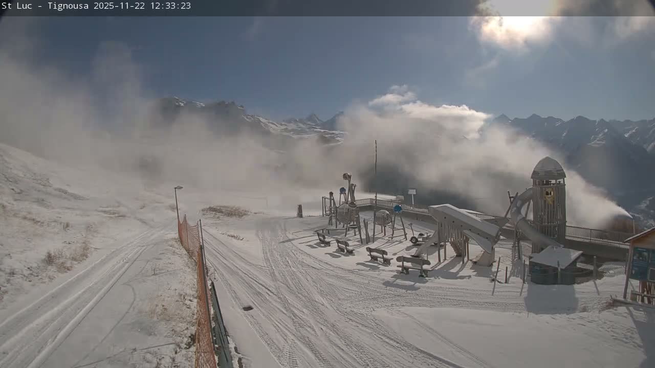 Saint Luc, Tignousa & Swiss Alps View  Live Cam - Anniviers, Sierre, Valais, Switzerland