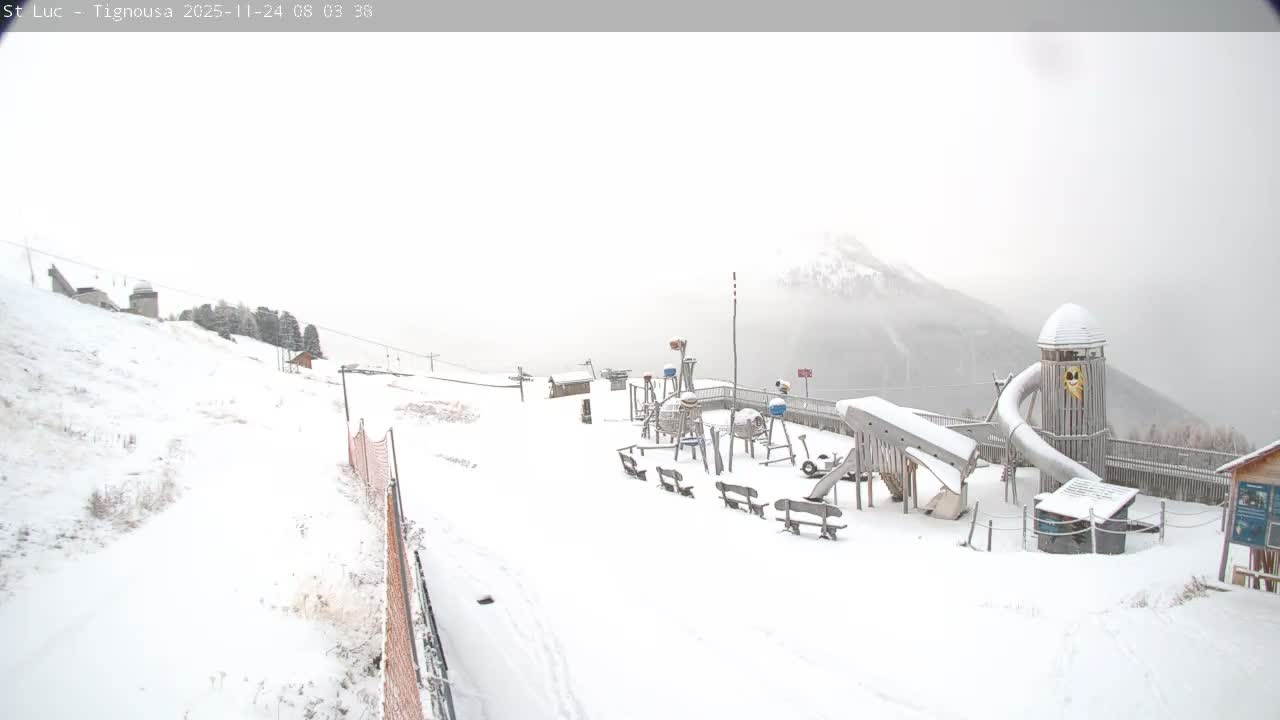 Saint Luc, Tignousa & Swiss Alps View  Live Cam - Anniviers, Sierre, Valais, Switzerland
