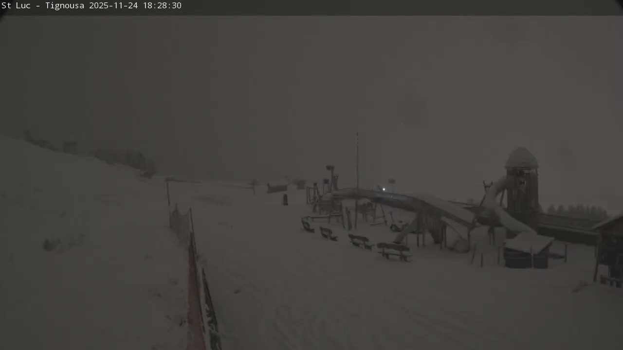 Saint Luc, Tignousa & Swiss Alps View  Live Cam - Anniviers, Sierre, Valais, Switzerland