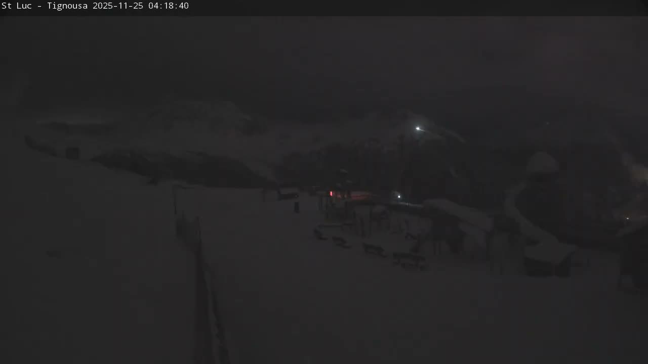 Saint Luc, Tignousa & Swiss Alps View  Live Cam - Anniviers, Sierre, Valais, Switzerland